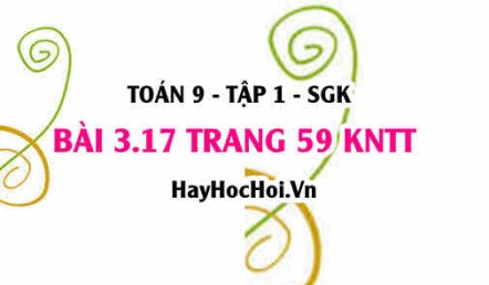 Bài 3.17 trang 59 Toán 9 tập 1 Kết nối tri thức